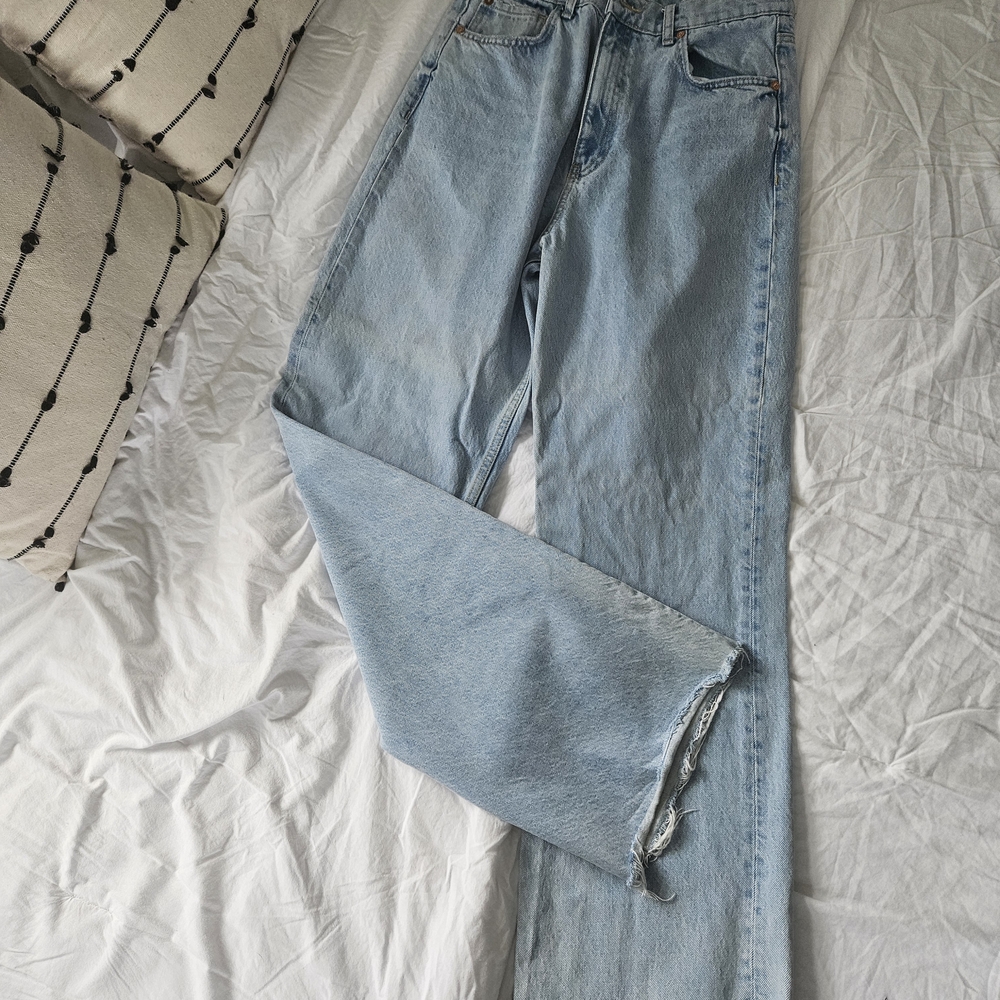 Zara Light Blue Straight Leg Jeans